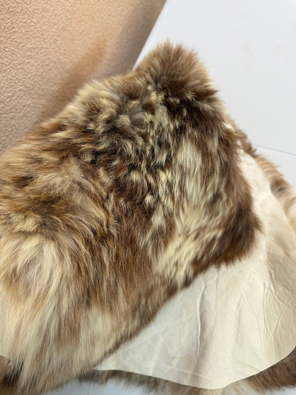 Golden Brown Brindle Medium Wool Sheepskin N013 - 38"