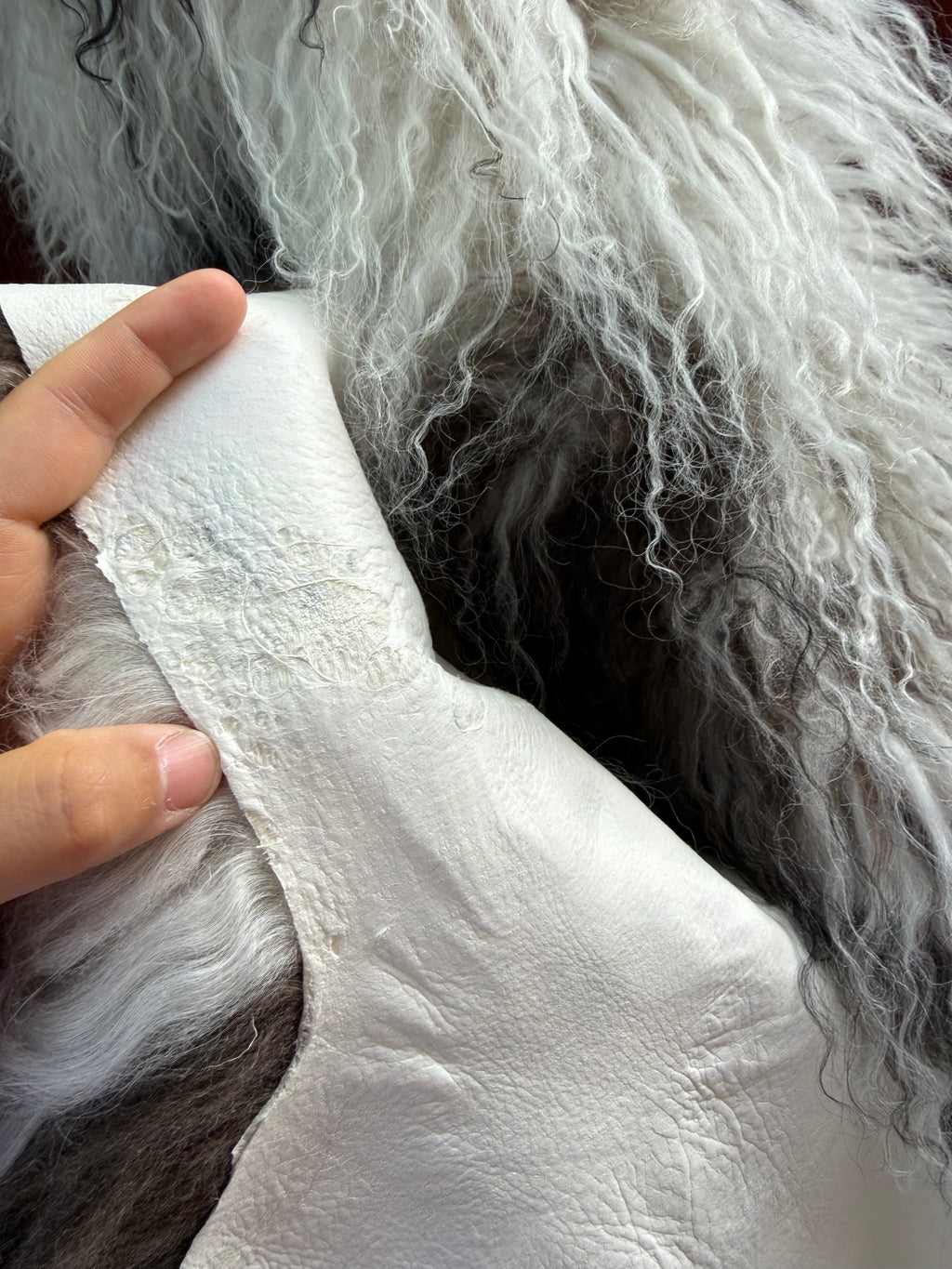 Extra Long Curly Wool Sheepskin N909 - 39"