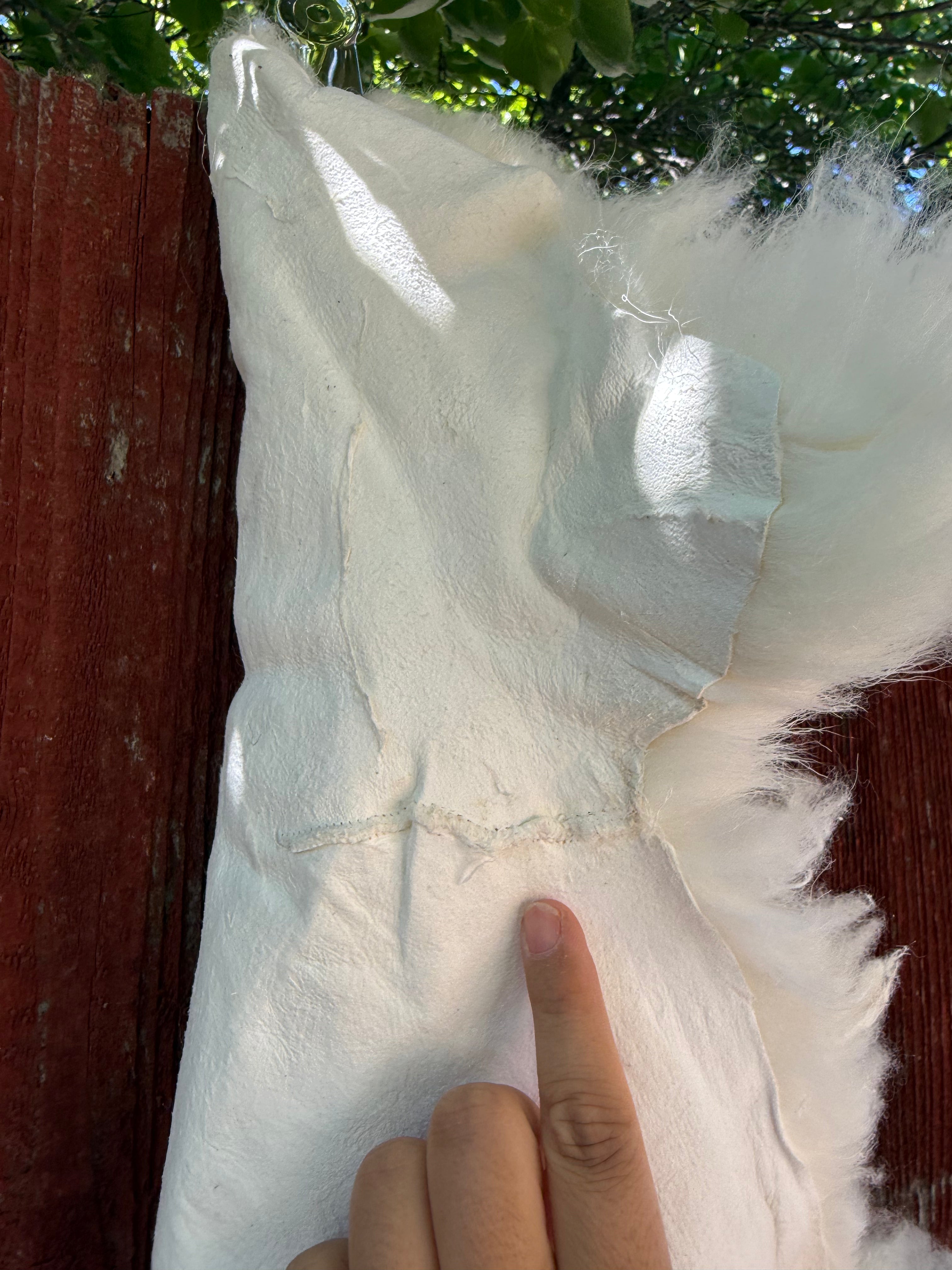 Creamy White Curly Wool Sheepskin N030 - 50"
