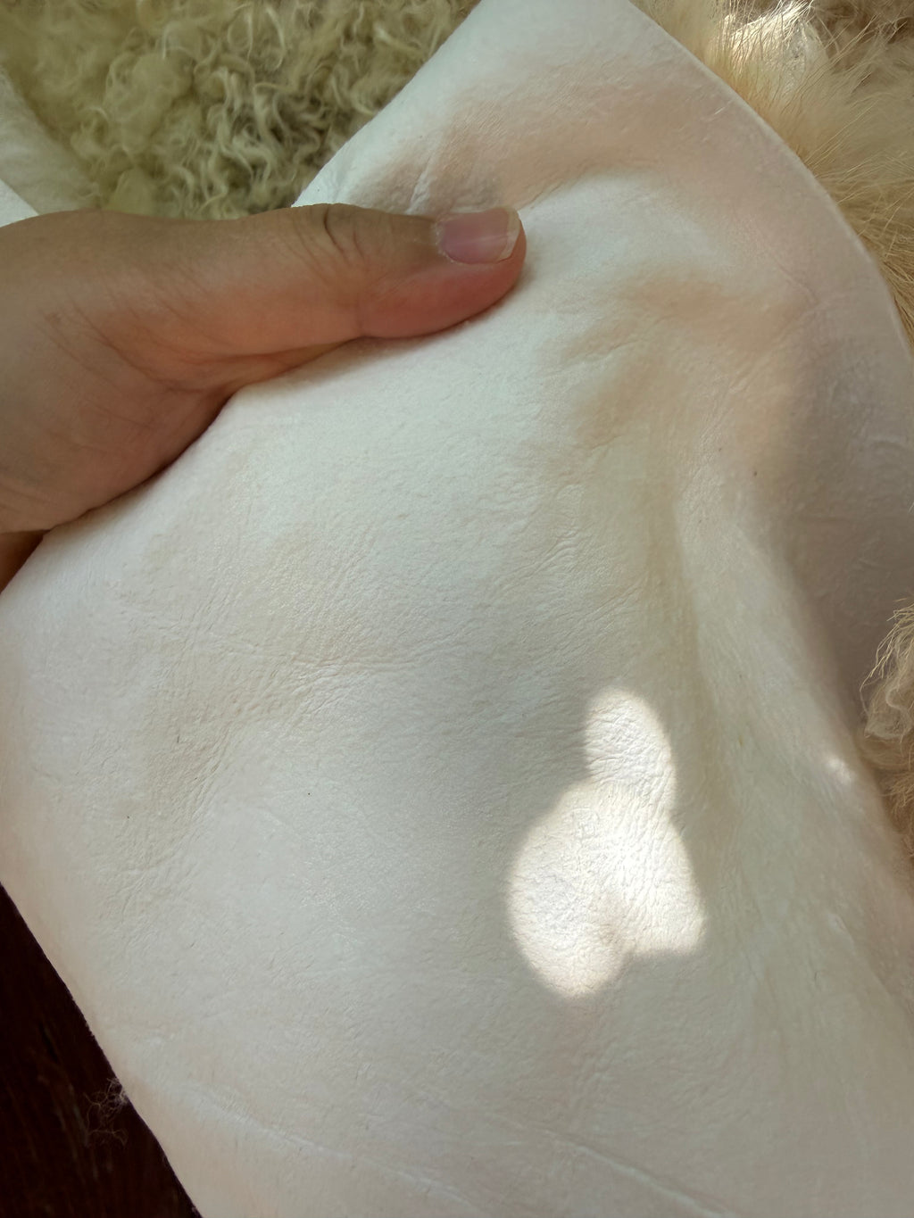 Short Curly Wool Genuine Sheepskin Rug N031 - 46"